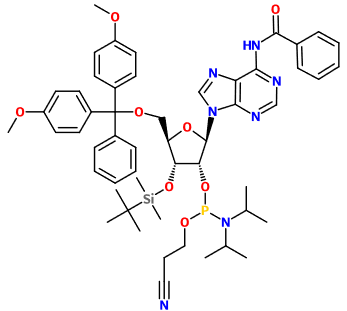 (image for) MC082501 3'-O-TBDMS-5'-O-DMT-N6-Bz-rA CED phosphoramidite